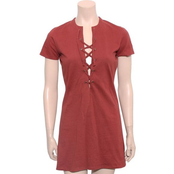 REFORMATION Caroline Lace-Up Dress - Picture 2 of 3